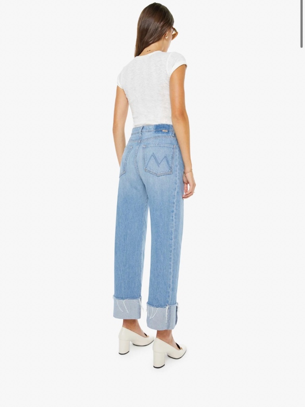 MOTHER The Half-Pipe Ankle Cuff Fray Jeans Last Bite - Picture 6 of 11